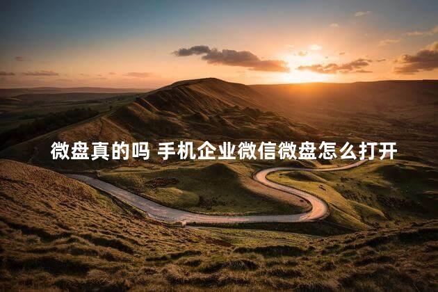 微盘真的吗 手机企业微信微盘怎么打开